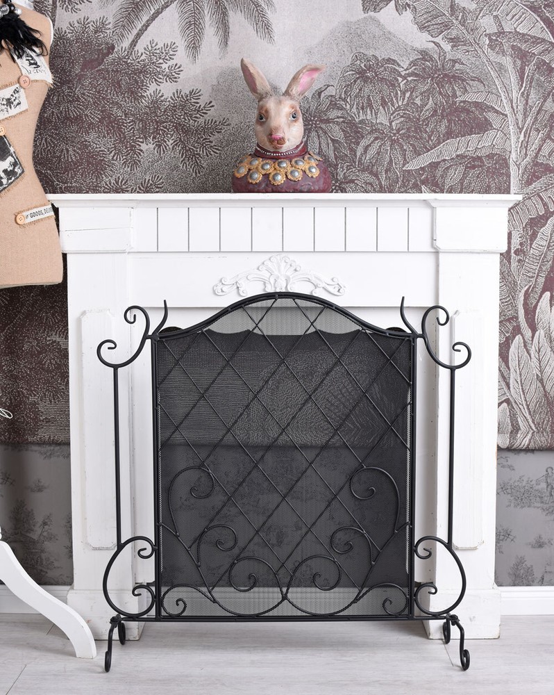 Fire Screen Fireplace Guard Country House Fire Protection Grid
