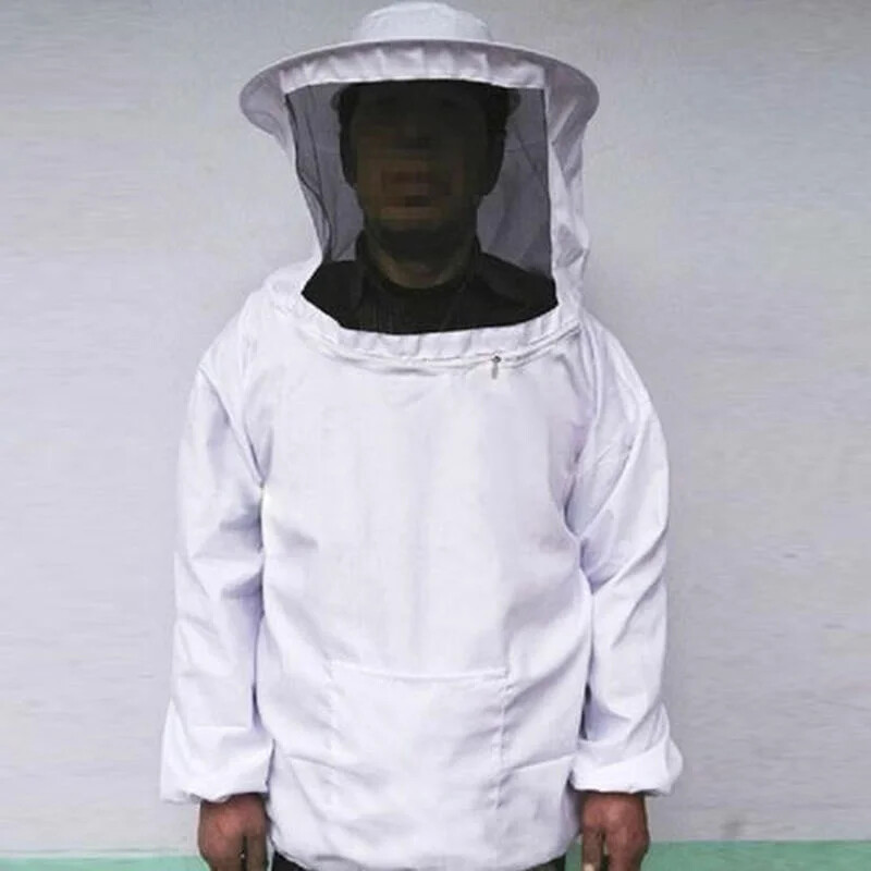 Protective Beekeeping Jacket Veil Smock Beekeeping Hat Sleeve Beekeeper Suit