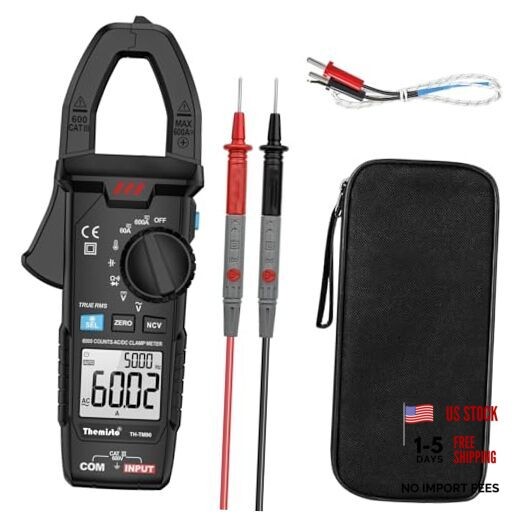 TH-M90 Auto Range, AC/DC Current, True RMS Digital Clamp Meter (600A,6000