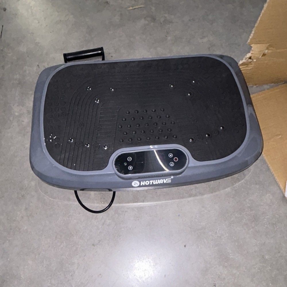 HOTWAVE Oscillating Vibration Platform Light Grey & Black Remote LED Display