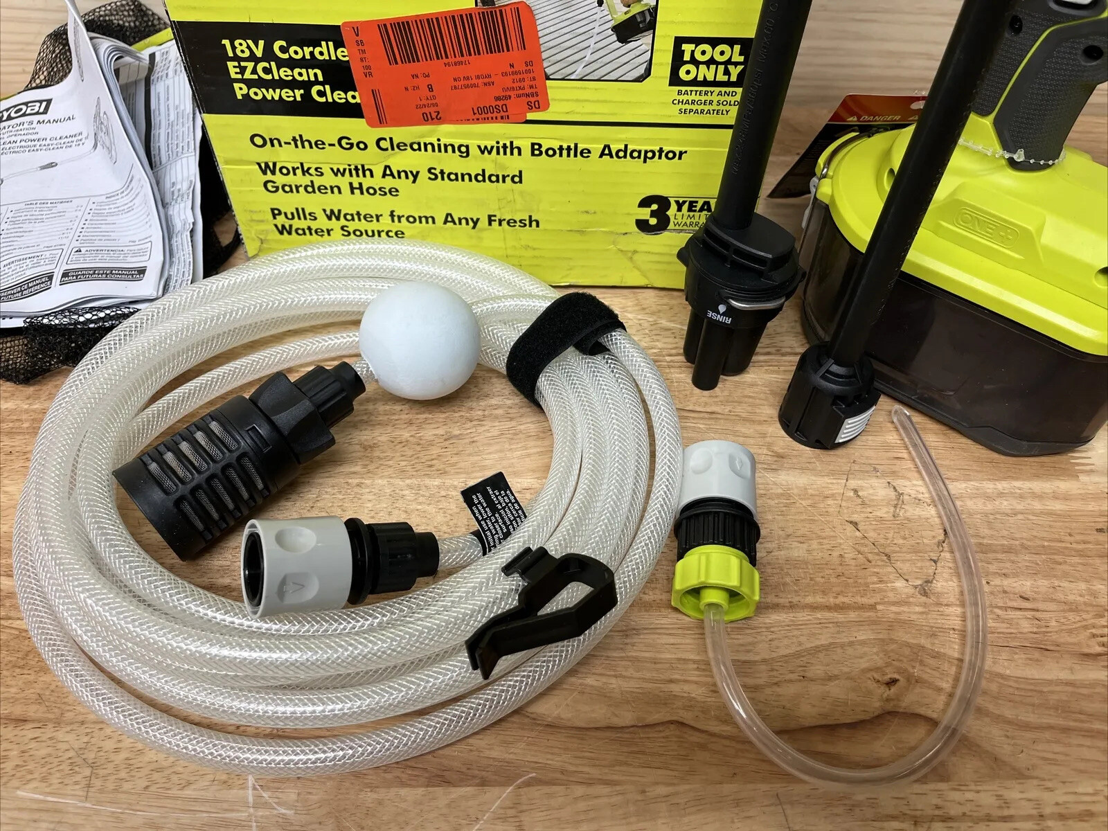 Ryobi One+ 18V Volt Cordless EZ Clean Water Power Cleaner 320 psi Tool Only Used