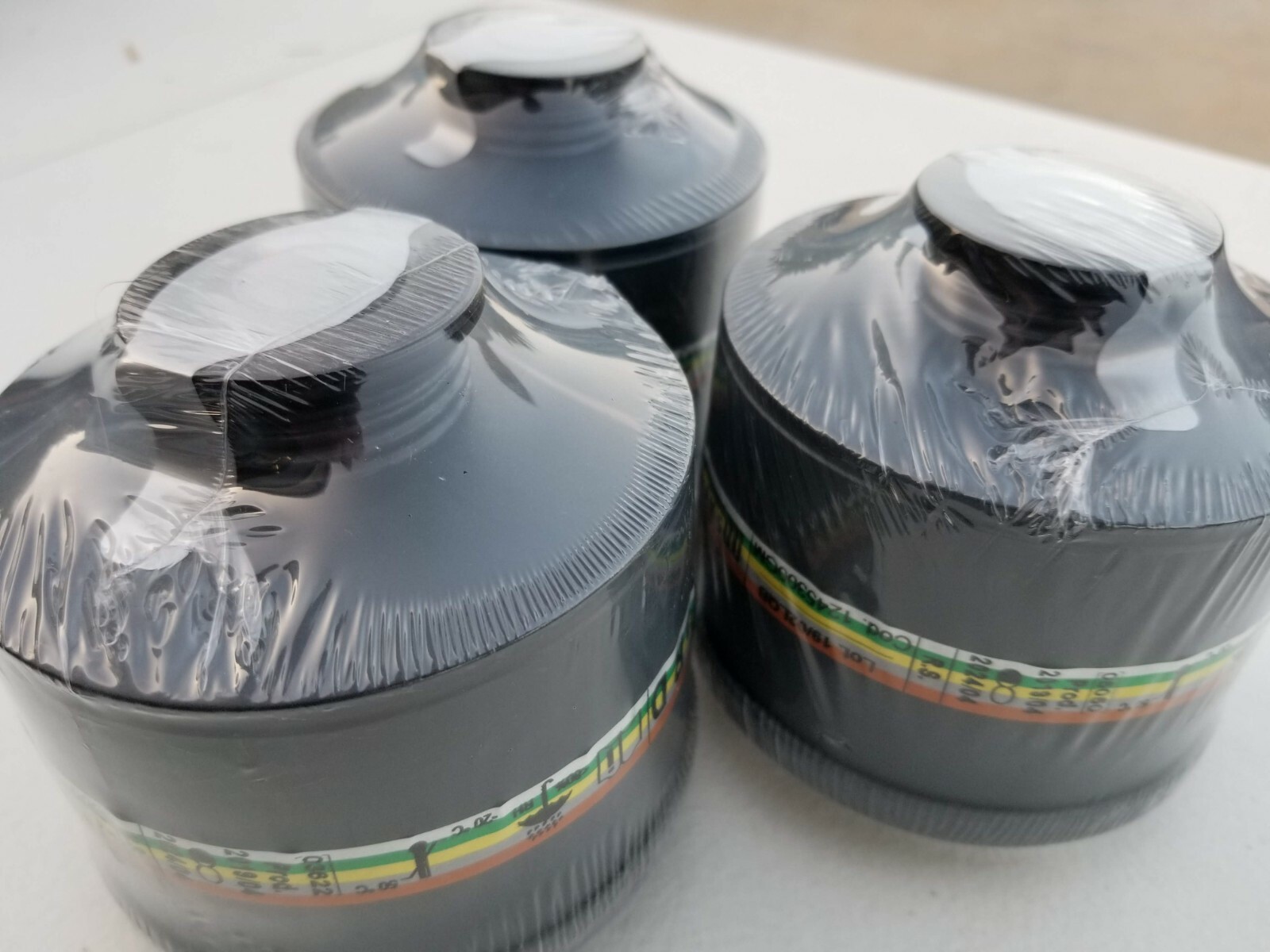 NATO 40mm NBC/CBRN Gas Mask Filter 3-Pak Newest Avail 5yr Shelf-Life Exp 4/2027