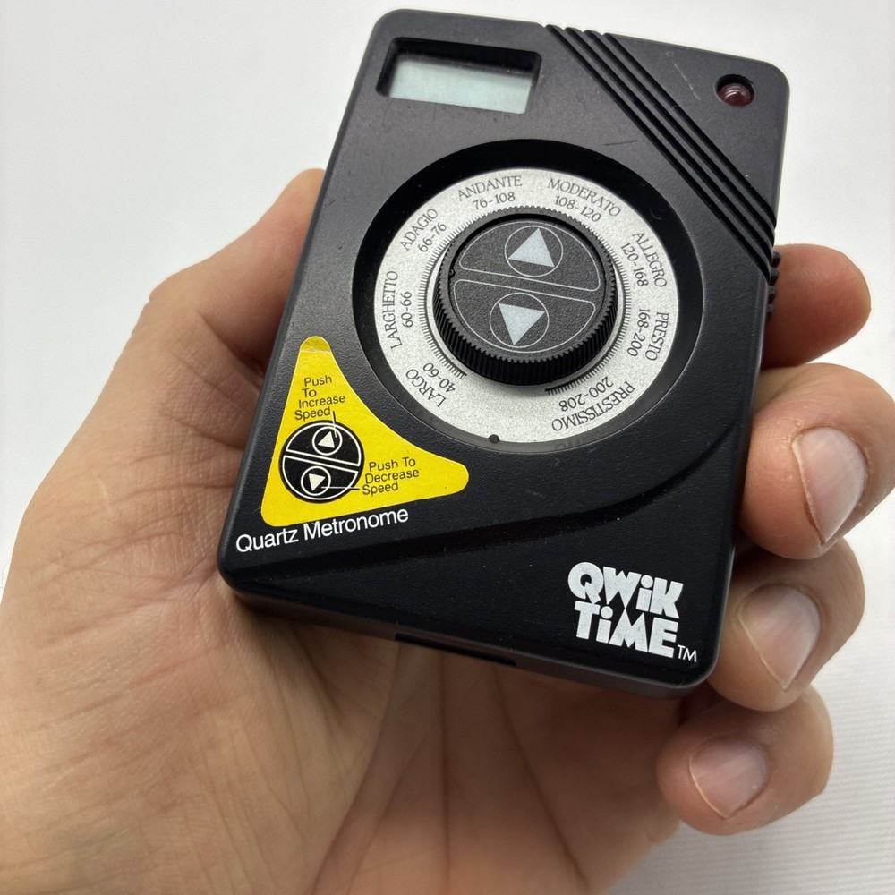 Qwik Time Electronic Quartz Metronome 1995 Tested Works (needs batteries)