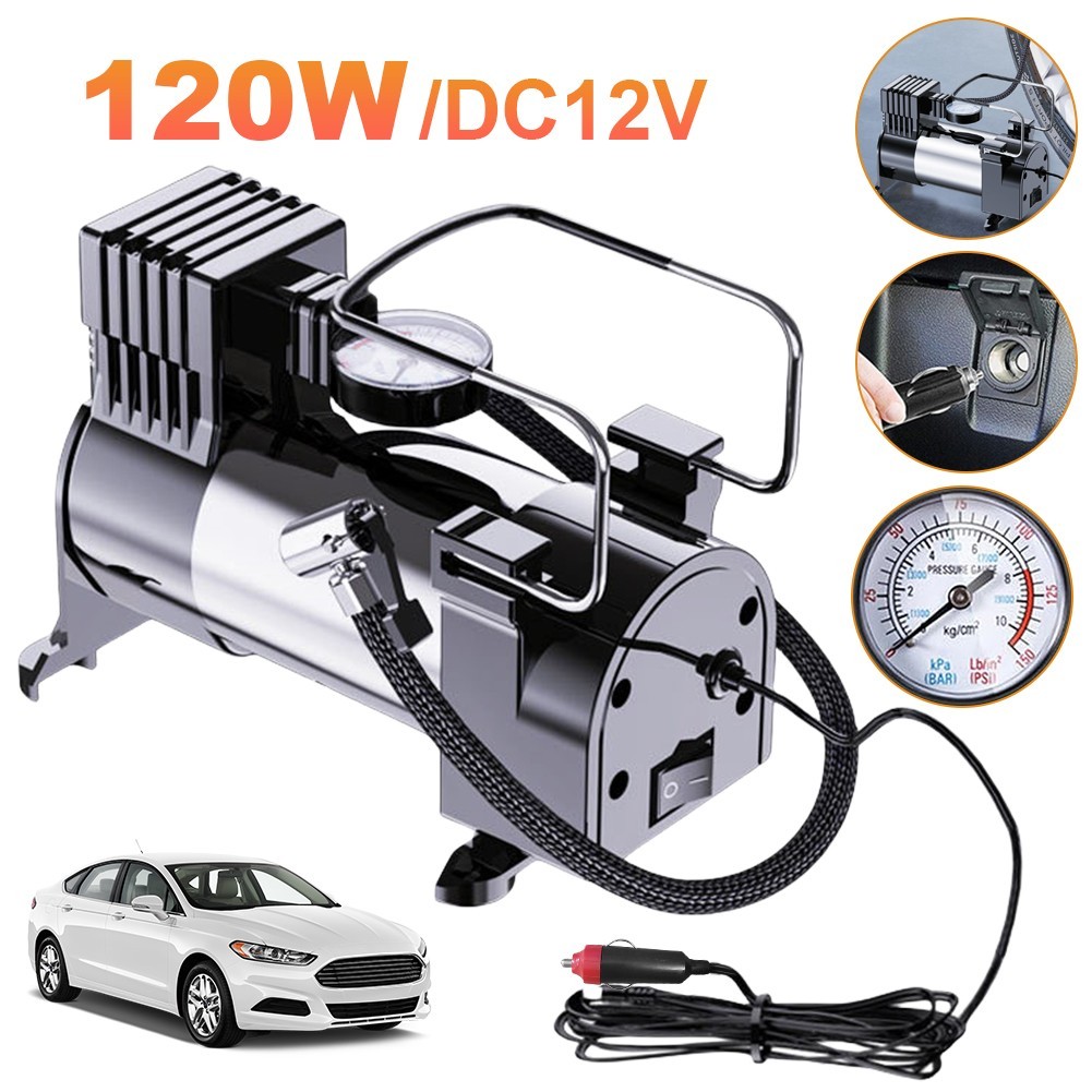 Heavy Duty Portable Air Compressor Car Tire Inflator Electric Pump Auto 12V USA