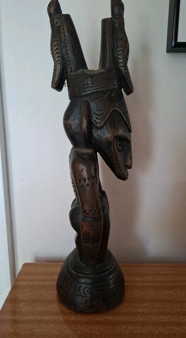 Tiki Papua New Guinea Carved Wooden Figure Oceanic Art