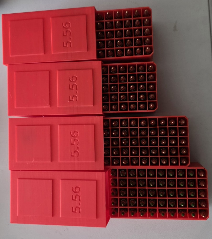 10 Pack 3d Printed Stackable Ammo Boxes For 556 And 223 Each Holds 50 Rounds