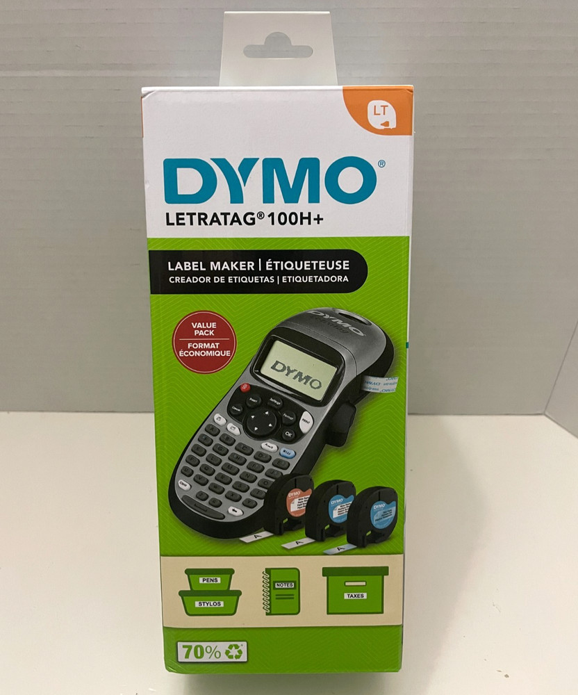 -Open Box- DYMO Portable Printer Handheld Label Maker Letratag 100H+