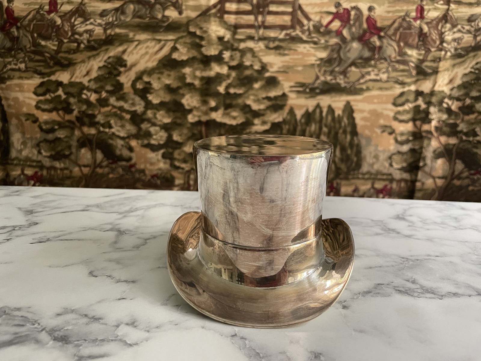 RARE RALPH LAUREN SILVERPLATE BALMORAL FINLEY TOP HAT NUT BOWL TRAY DECANTER