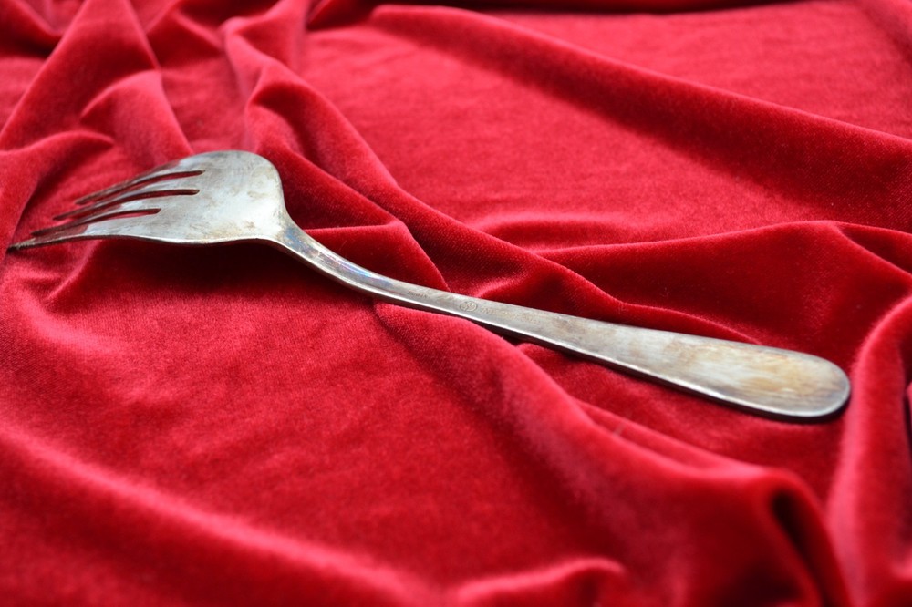 International brand Large Serving Fork Silver Plated