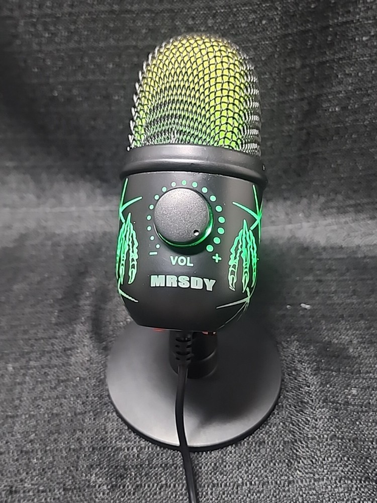 Professional LED Microphone Dynamic Recording Gaming Streaming Podcast (T40)