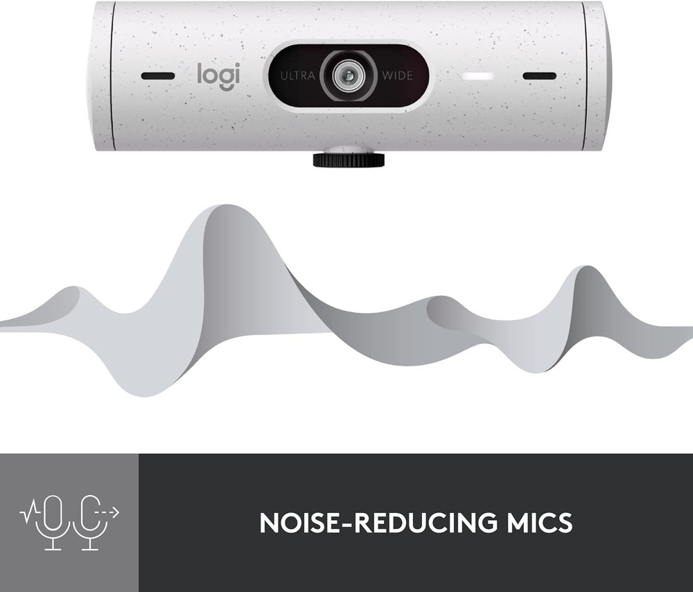 Logitech Brio 500 Full HD Webcam USB-C Cable - Off White