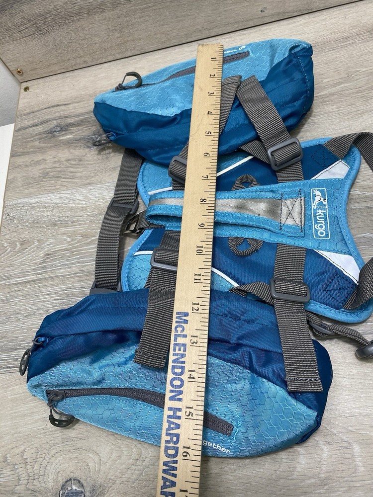 Kurgo Baxter Backpack Dogs Blue Adjustable Sz M/L?