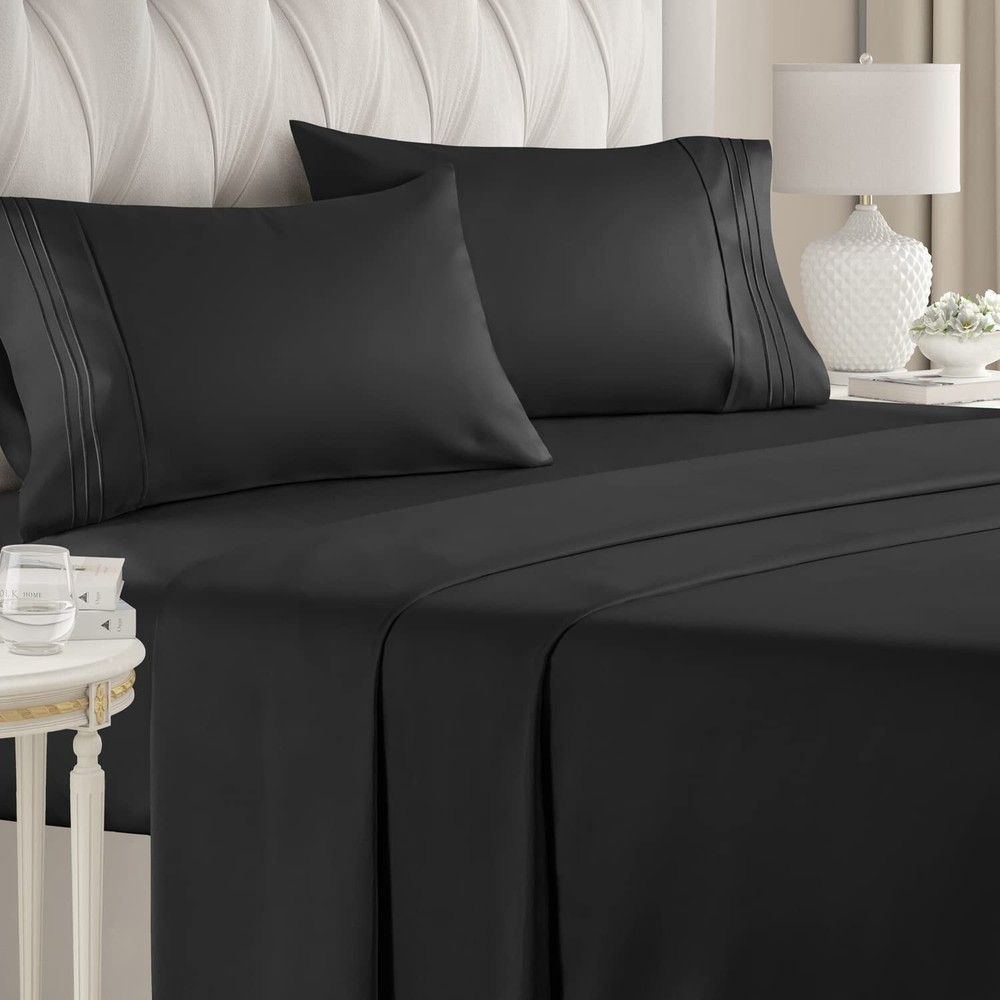 Premium Queen Sheet Set - Deep Pockets, Breathable & Cooling - Wrinkle-Resistant