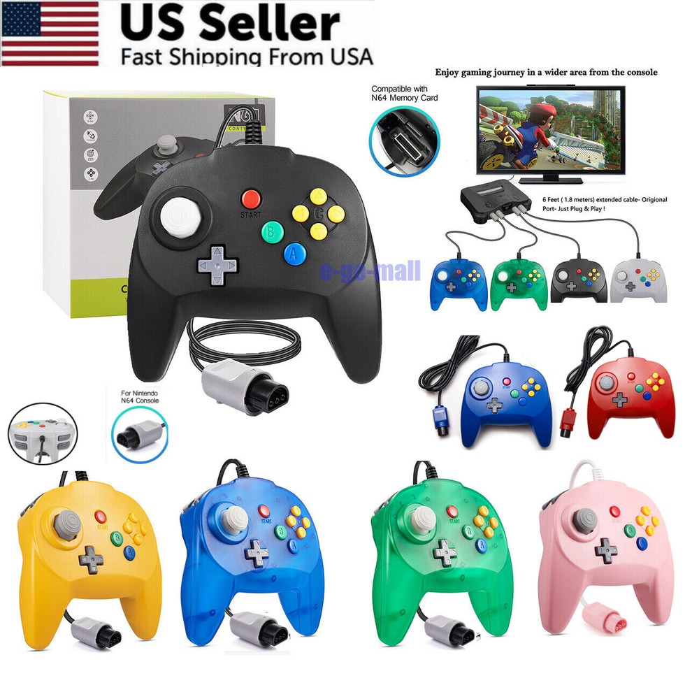Upgraded N64 Wired Controller Replacement Gamepad for Nintendo 64 Game Console