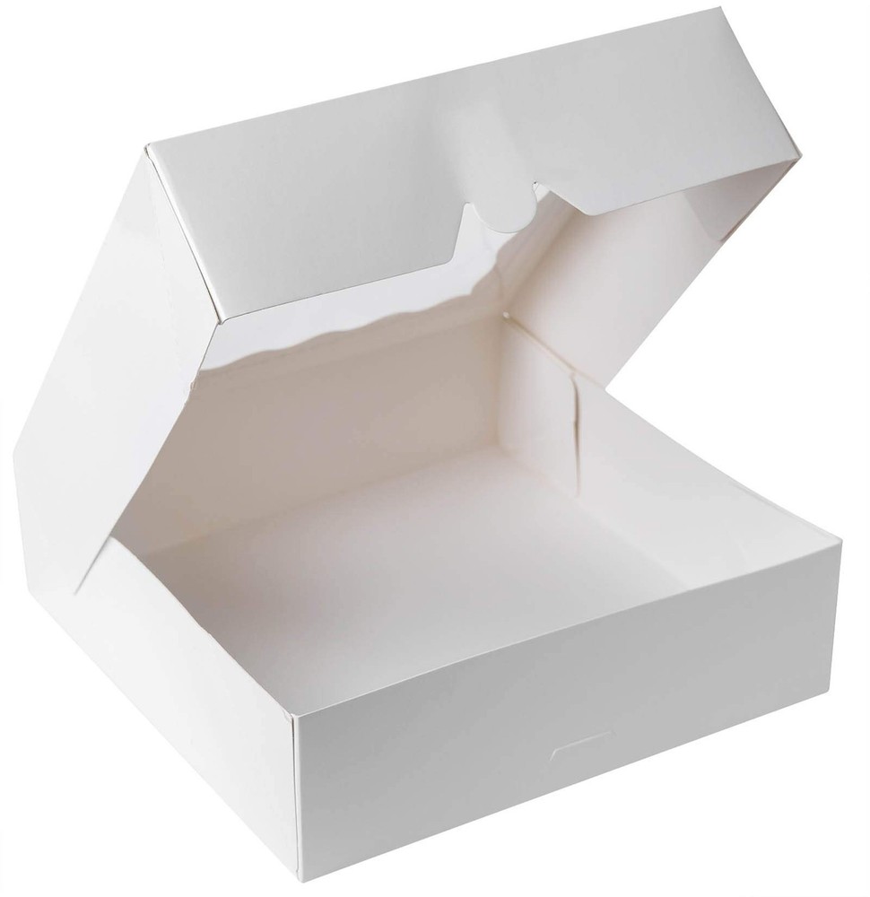 9 Inch White Bakery Pie Boxes with Window Disposable Cookie Boxes 25 Pack