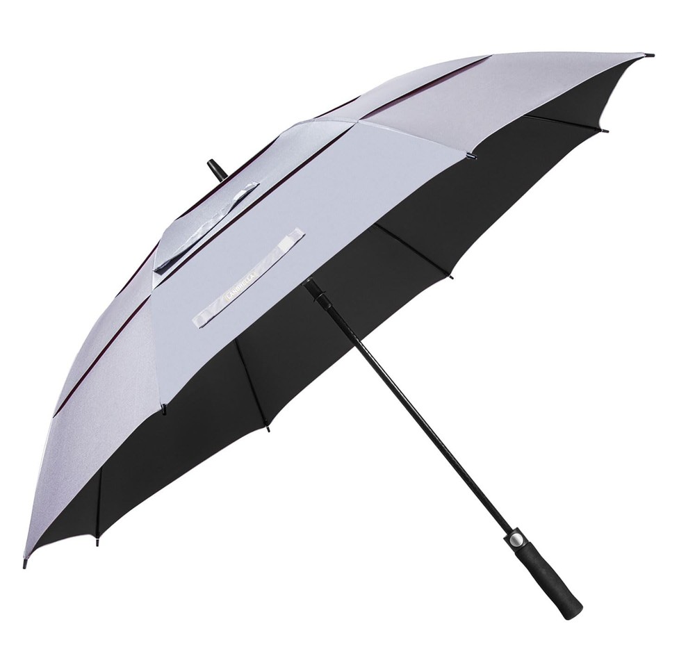 Golf Umbrella Windproof Stick Umbrella Triple-layer Inter-vented Canopy Vente...