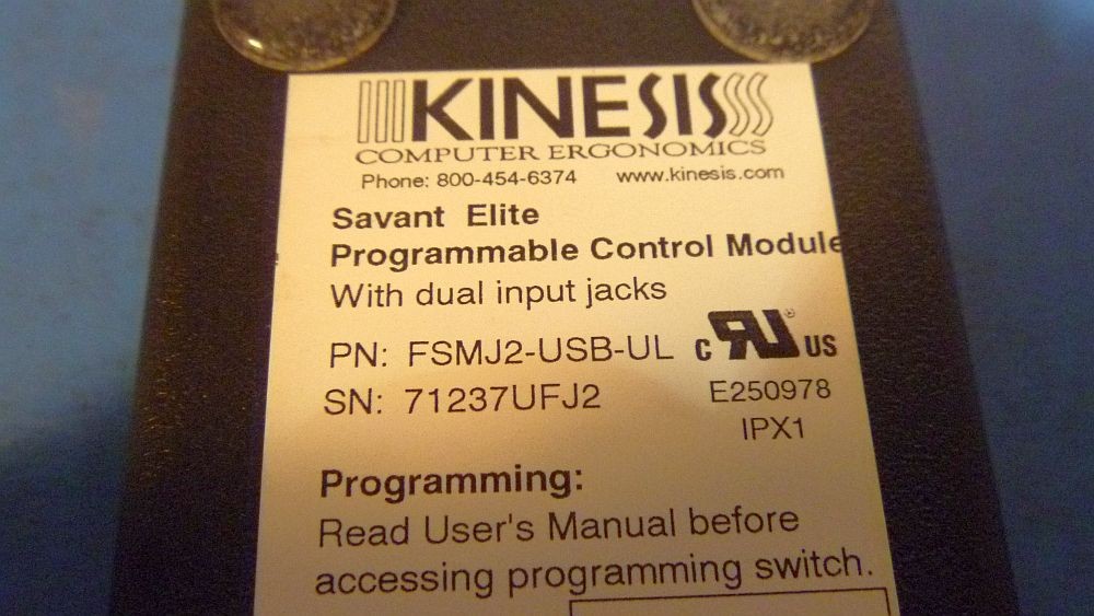 Kinesis Savant Elite Control Module FSMJ2-USB,Programable,Foot Switch,New in Box