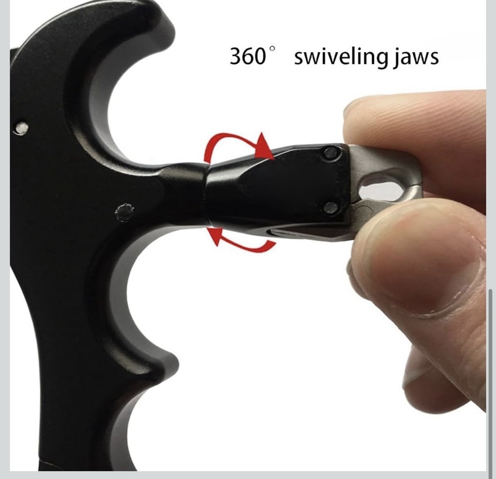 4-Finger Thumb Release Archery Aid Adjustable Trigger 360° Rotating Head