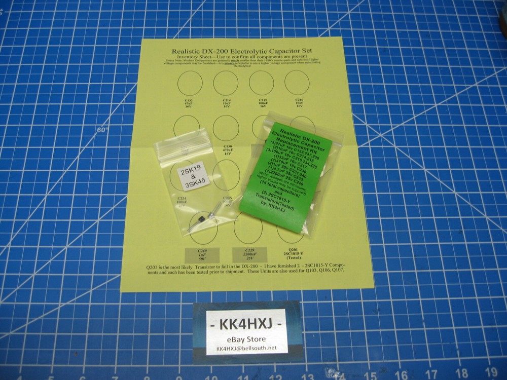 Realistic DX-200 Capacitor Repair/rE-Cap Kit - Multiple Options available