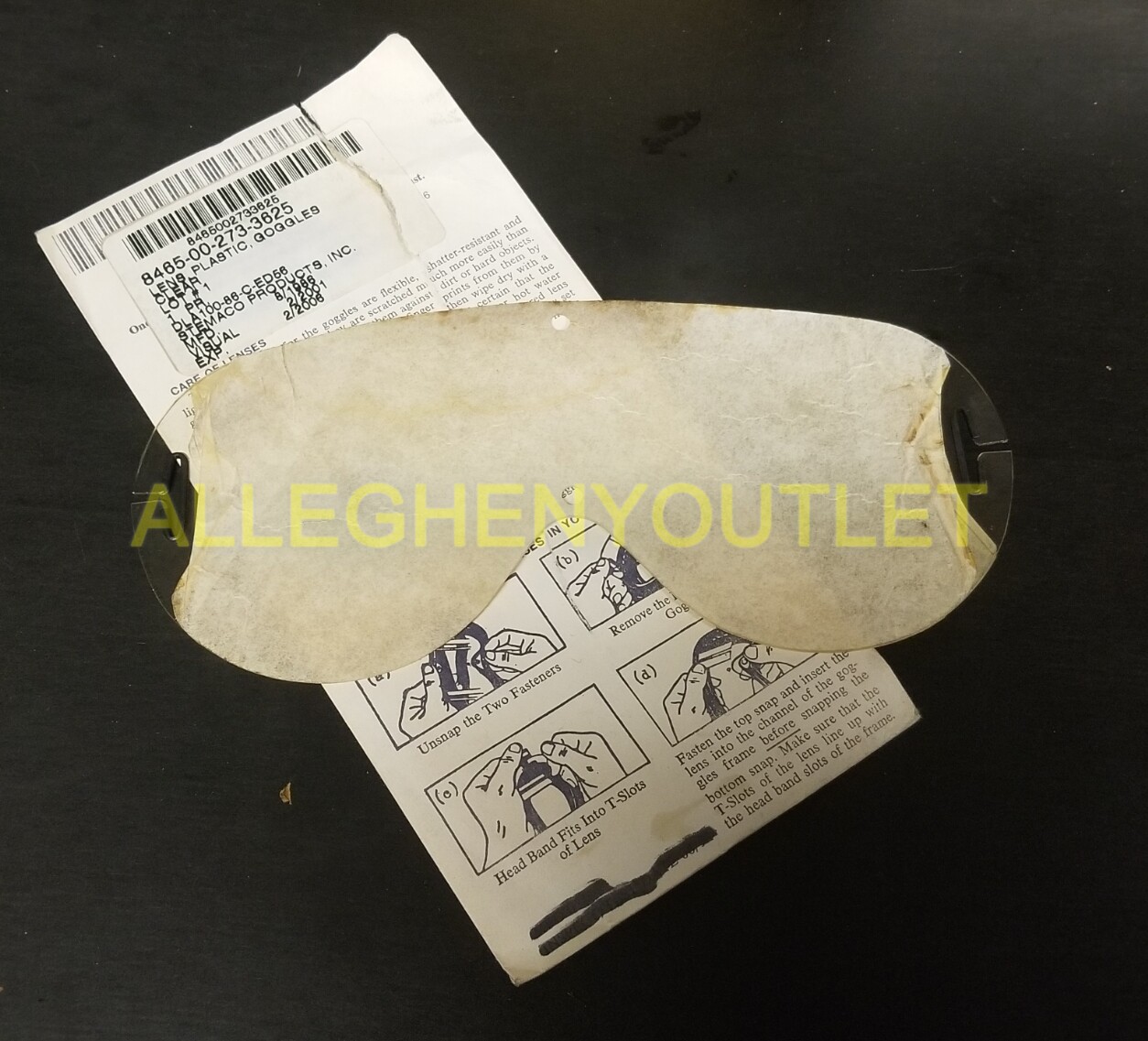 US Military Replacement Clear Lens for Sun Wind Dust Goggles Glasses, NIB