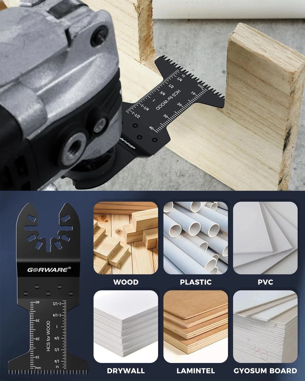 13-PCS Universal Oscillating 1 3/4 Inch Saw Blade Precision Japan Tooth Set