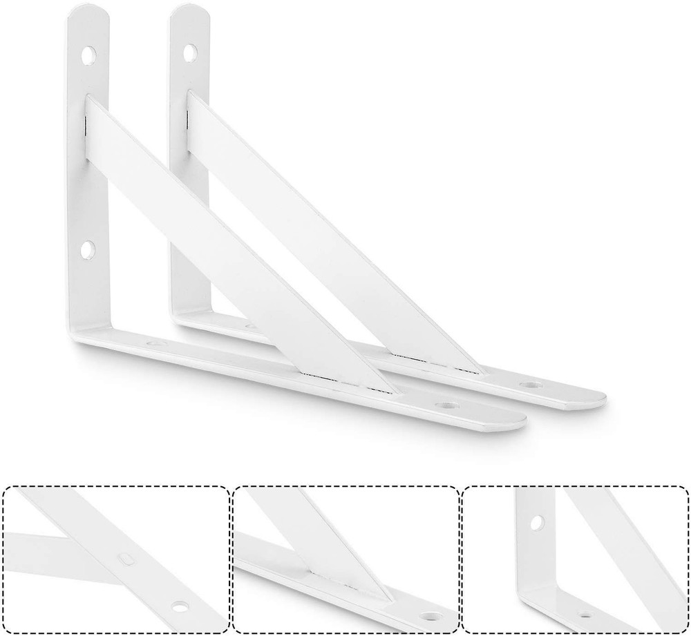 White Shelf Bracket 12 Packs Eau Wall Brackets Heavy 4*6inch,