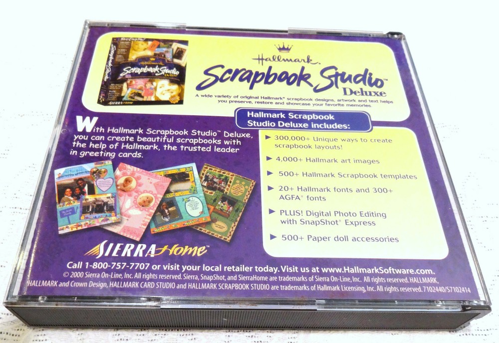 Vtg 2000 Hallmark Card Studio 2 Deluxe 4 Disc CD-Rom PC Software Sierra Home