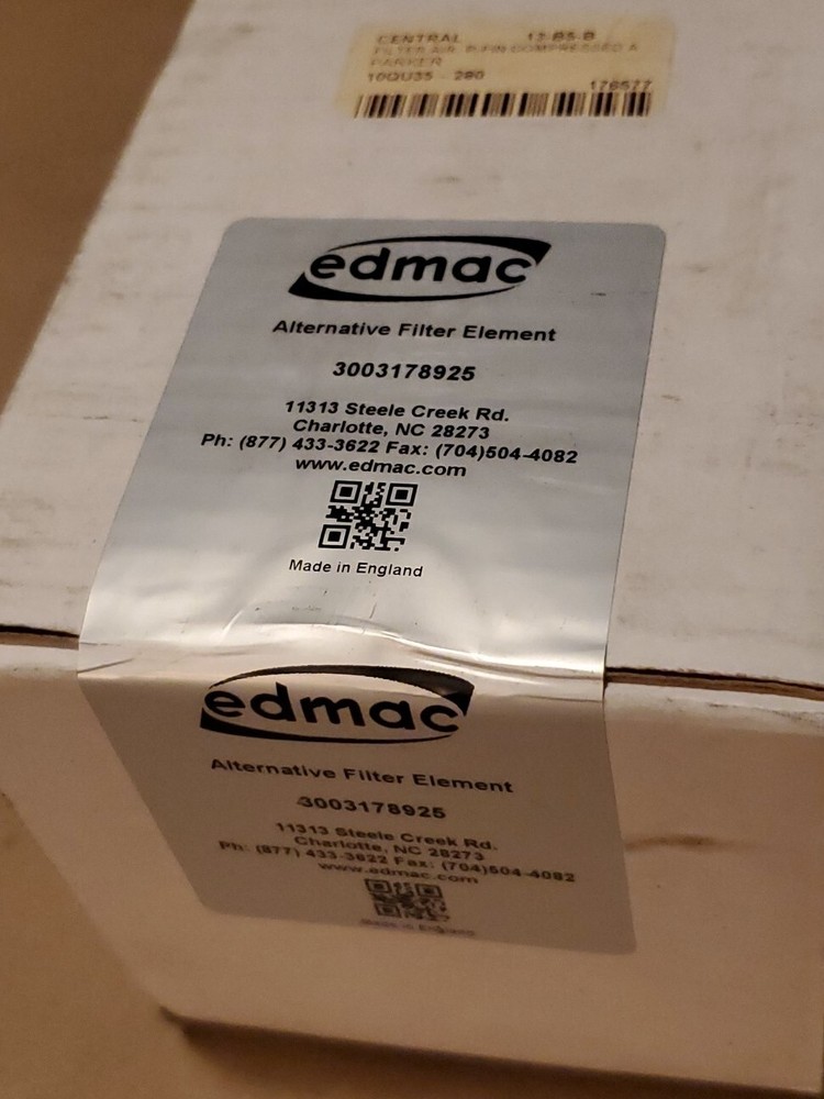 EDMAC 10QU35-280 Finite Replacement Filter Element, OEM Equivalent 3003178925