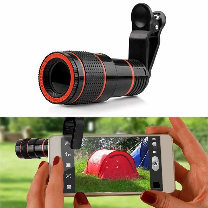 HD 8X Clip on Optical Zoom Telescope Camera Lens for Universal Mobile Cell Phone