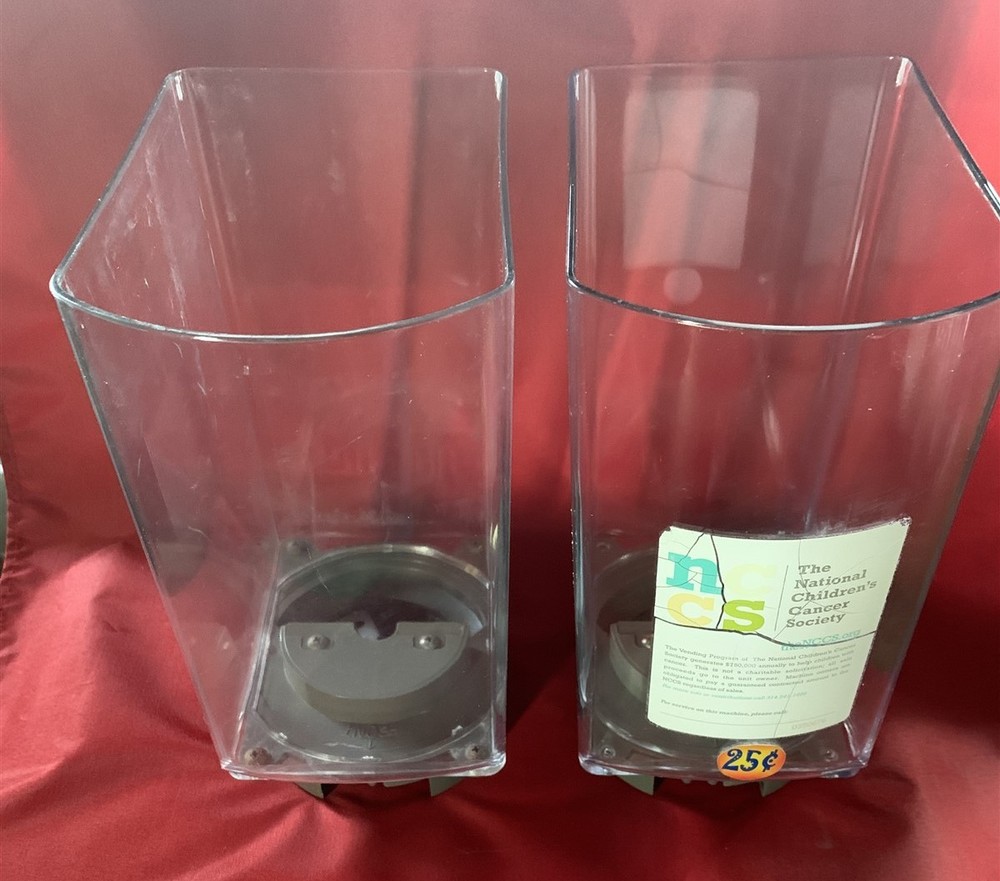 (2) Used Candy Vending Machine Cannisters