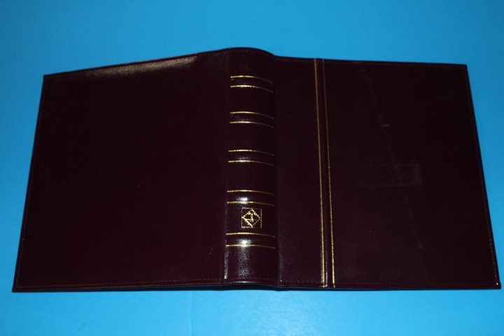Lighthouse Classic Vario 4 Ring binder w 24 pages Burgundy BlueLakeStamps NICE