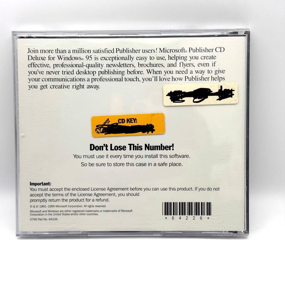 Microsoft Publisher CD Deluxe For Windows 95