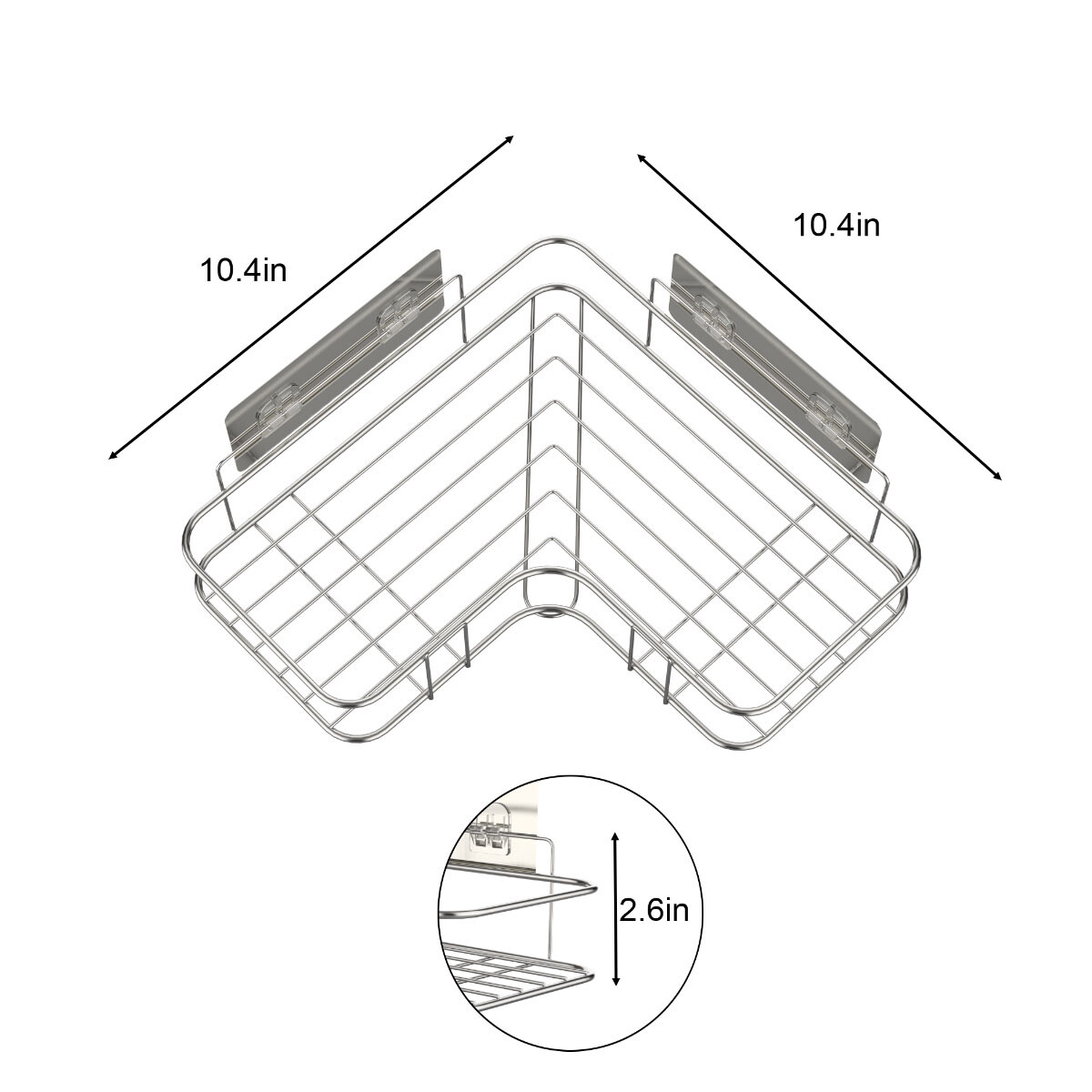 Shower Caddy Shelf Bathroom Corner Bath Storage Holder Organizer Triangular Rack