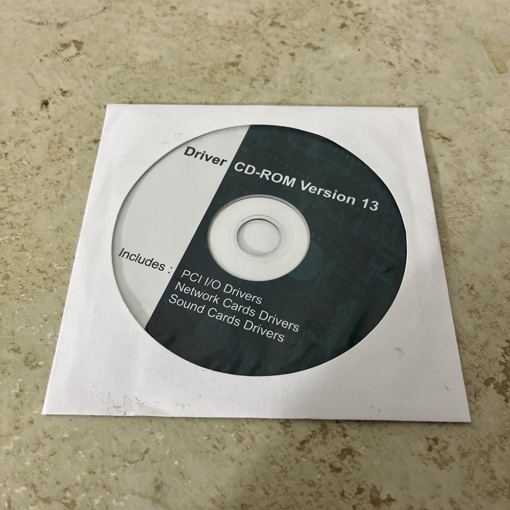 Driver CD-Rom Version 13 Network Card Drivers PCI I/0 DRIVERS