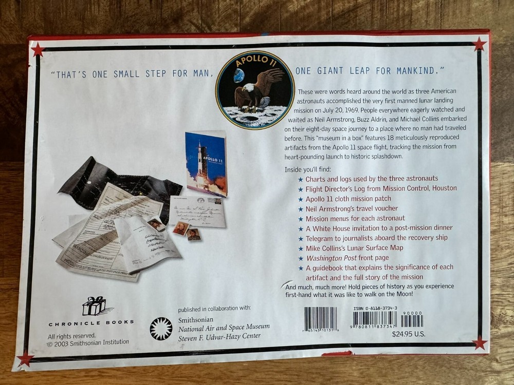 Smithsonian Inst Apollo 11 Artifacts Original Box 2003 Rare Outer Space