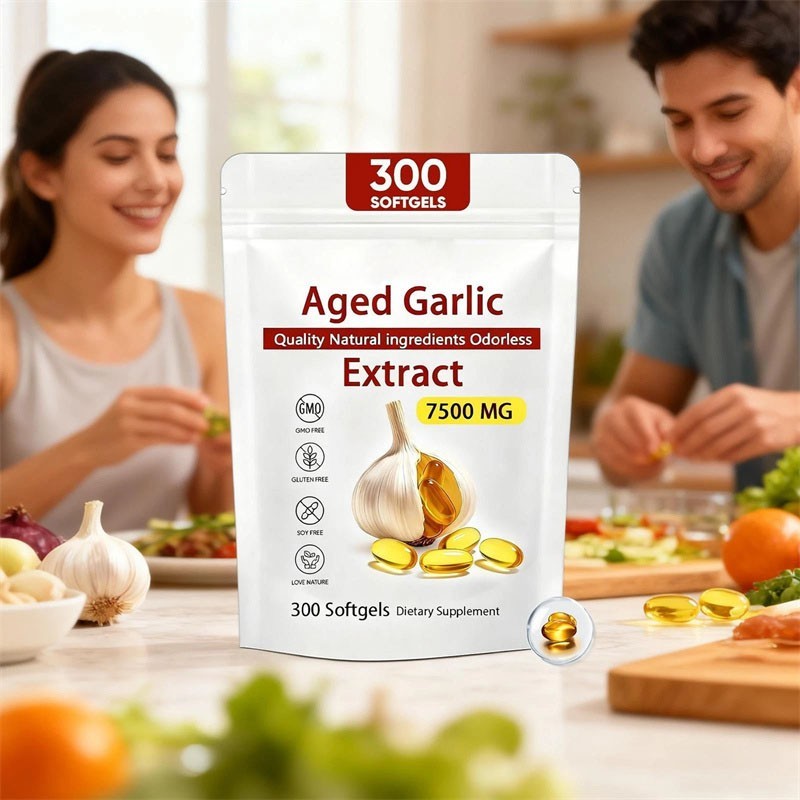 Elare Aged Garlic Extract, 300 Softgels, 7500mg Odorless | Heart & Immune US