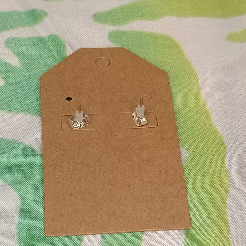 Claire's Clear Rhinestone Silver Stud Earrings Single Pair