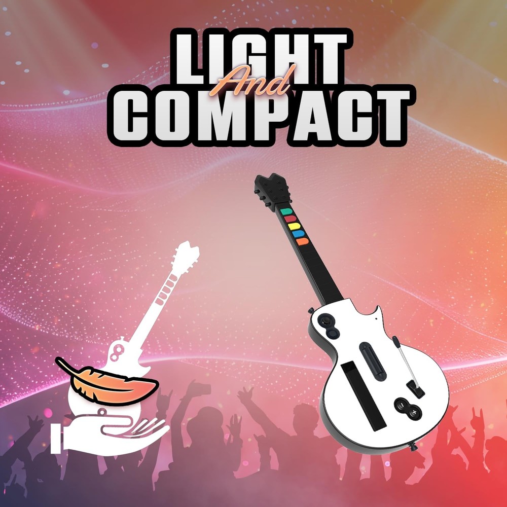 Hyperkin - Hyper Strummer - Wireless Wii Guitar Controller with Strap - White