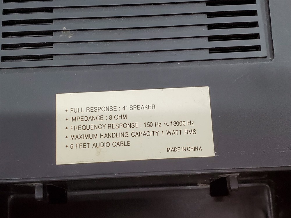 ⭐️⭐️⭐️⭐️⭐️ Black Shelf Speakers Full Response 4" Speaker 6ft Audio Cable