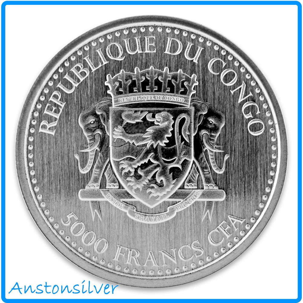 2016 Congo Silverback Gorilla - 1 oz .999 Prooflike Silver Encapsulated
