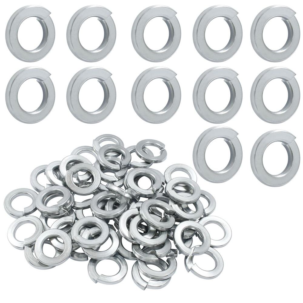 100 Pcs Spring Lock Washer M6 Stainless Steel Split Lock Washers(Silver)