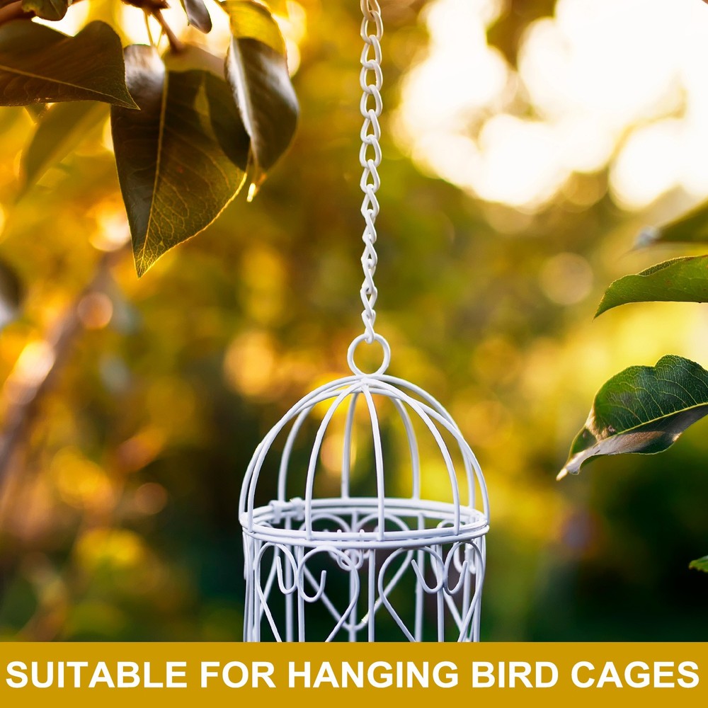 2Pcs 9.8" Hanging Chains with S Hooks Plant Hangers Silver
