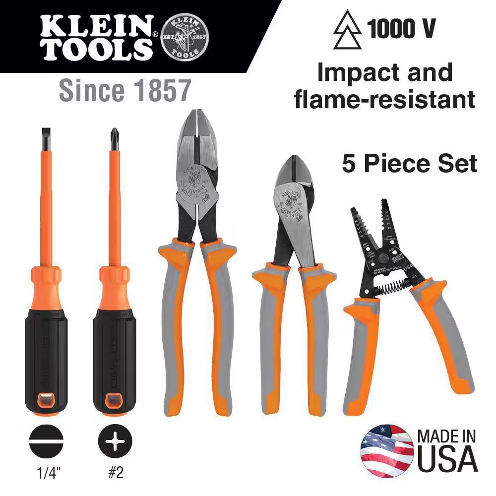 Klein Tools 1000 Volt Insulated Tool Set 5 Piece