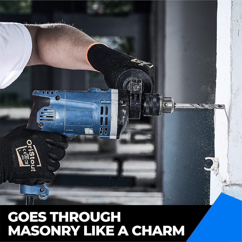 amoolo Masonry Drill Bit Set 5pcs, Concrete Bits with Carbide Normal