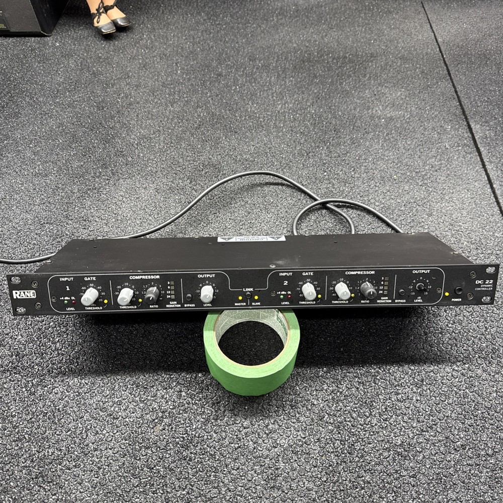 Rane DC-22 Dynamic Controller Signal Processor Compressor DJ Limiter 2 Channel