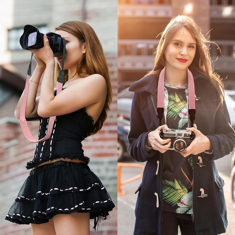 Neck Strap Silicone Camera Straps - Padded Camera Strap, 1.5" Wide Adjustable...