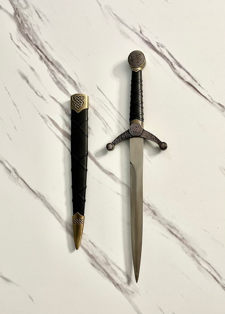 Medieval Steel Dagger with Celtic Designs