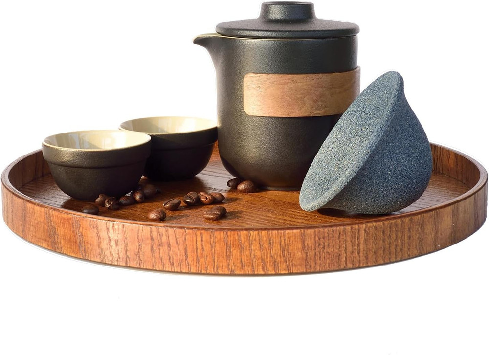 Pour Over Coffee Maker - All-Ceramic Drip Set, Single Serve Coffee Maker with Po