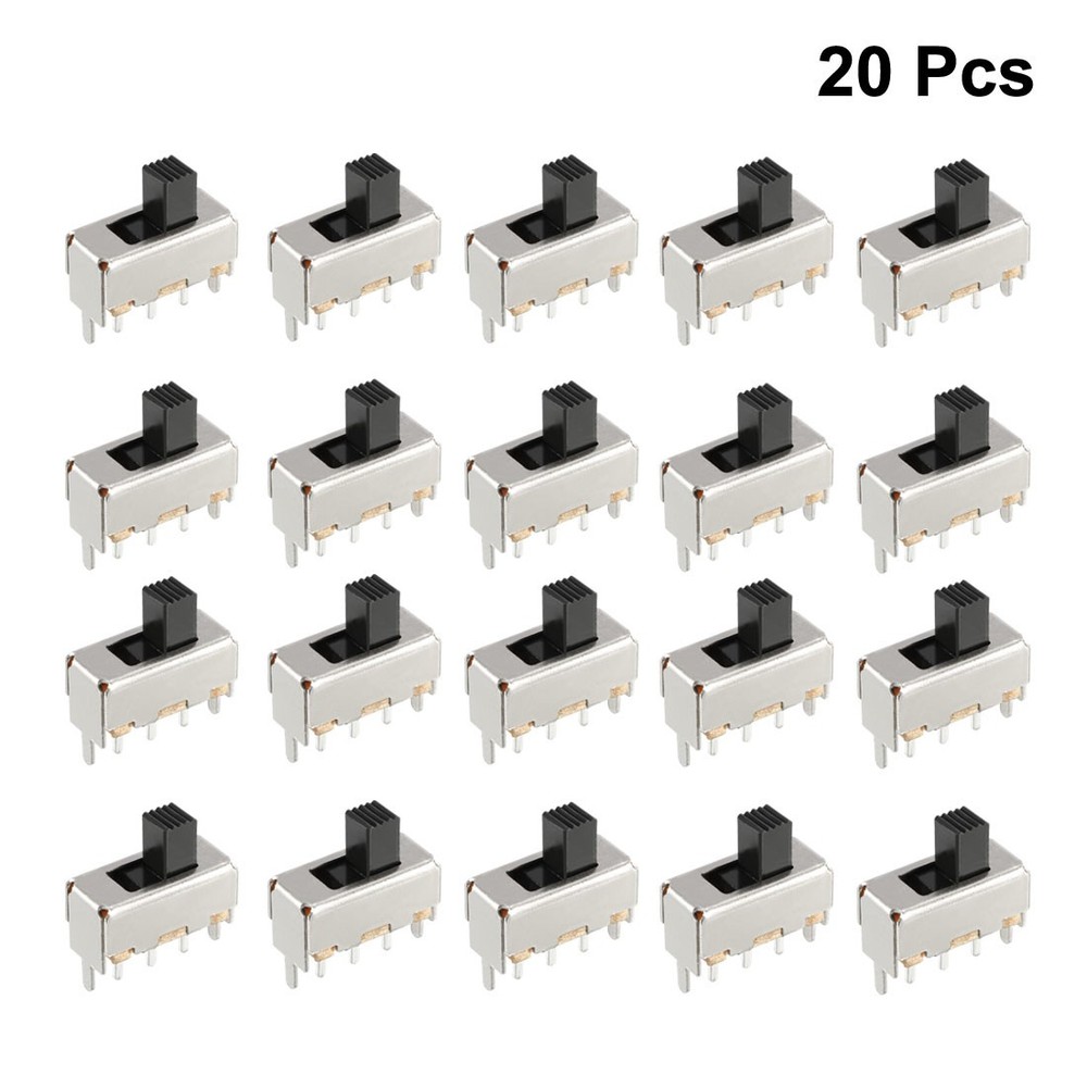 20Pcs 3mm Vertical Slide Switch SPDT 1P2T 3 Pins PCB Panel Latching