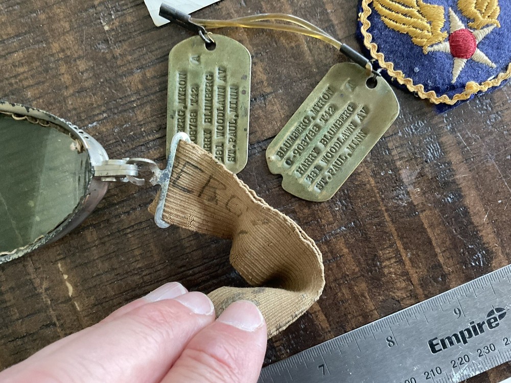 WWII SERVICE PILOT / ATC / FERRY GROUPING DOG TAGS JACKET PATCH ETC ST PAUL MINN